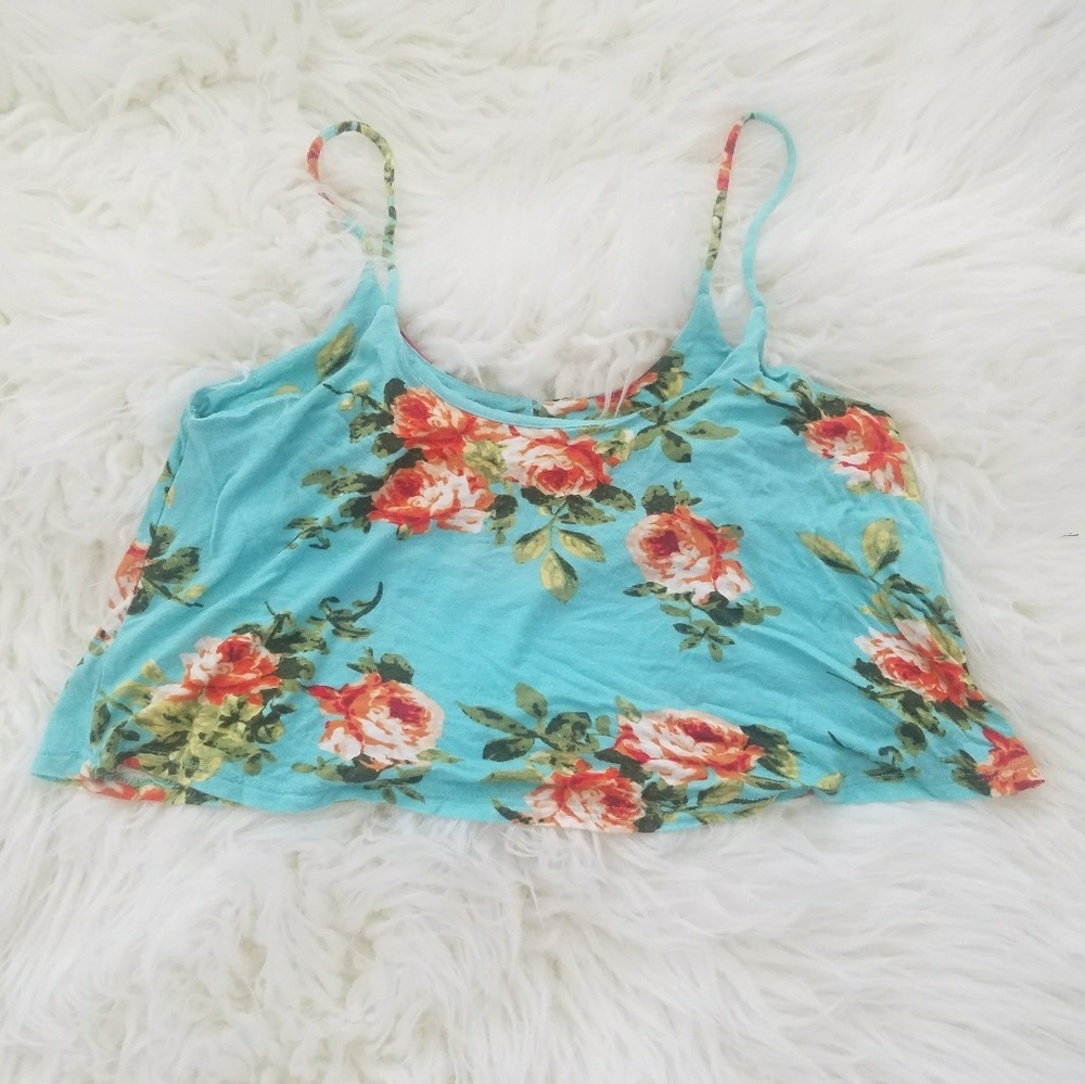 Flowy floral crop top