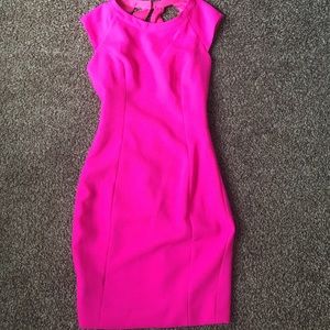 Neon pink party dress