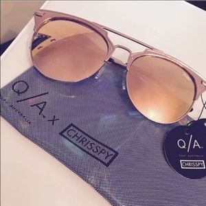Quay mirrored rose gold sunglasses