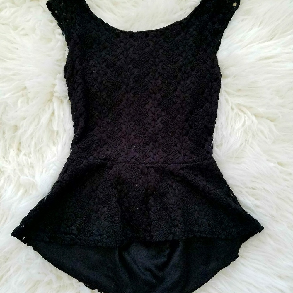 Black lace top