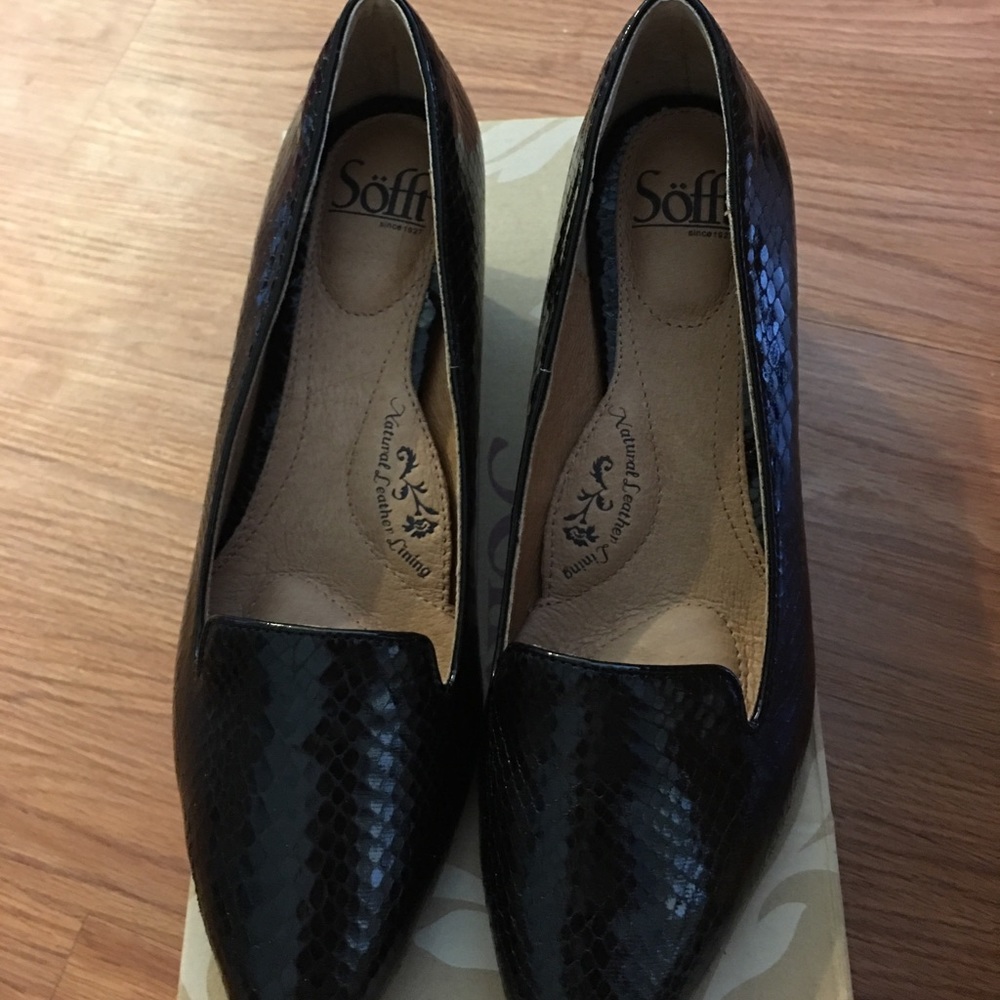 Black Snake Print Pumps by SOFFT. Size 9.5 NEW
