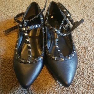 Black Studded Flats.