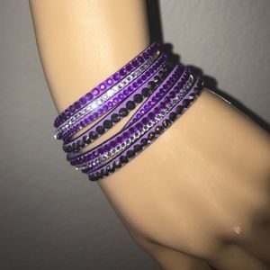 Crystal Leather Wrap Rhinestone Bracelet Crystal Leather Wrap Rhinestone Bracelet