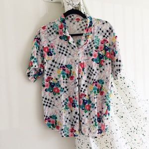 Vintage Floral Button Up