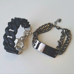 Modern punk chunky chain bracelets