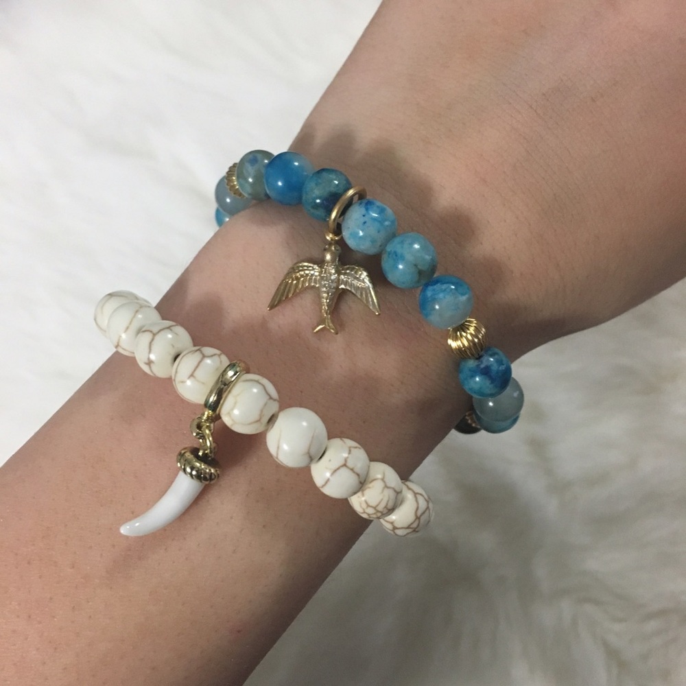 🎉HP🎉Handmade 2pc beaded bracelet set - Picture 2 of 3