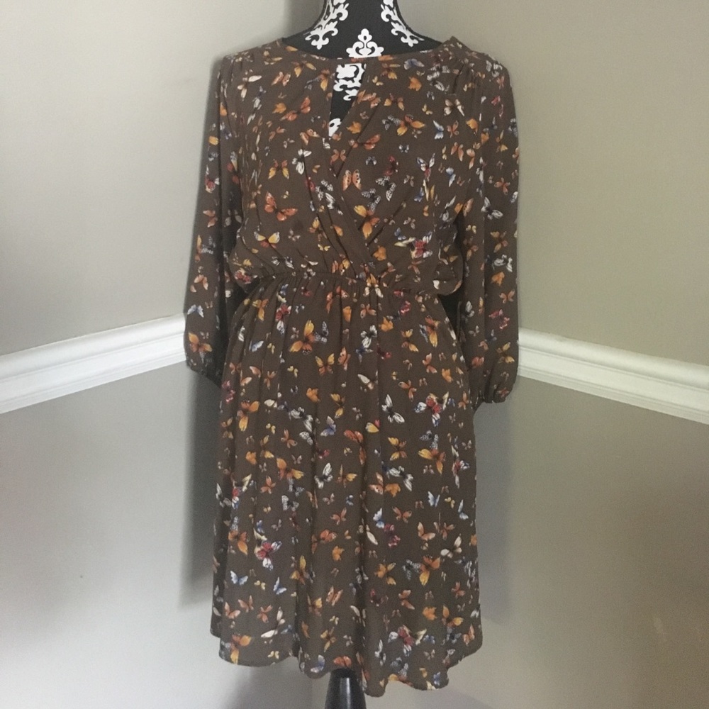 Le Liz boho butterfly printed dress