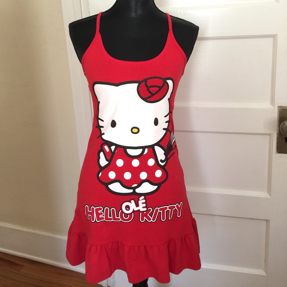 NWOT Oysho Hello Kitty Red Dress Sleepwear