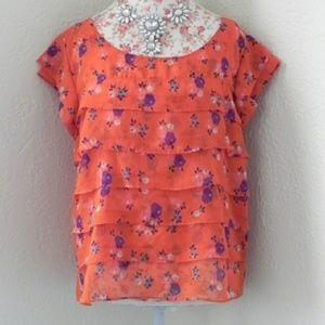 AE Floral Ruffle Blouse