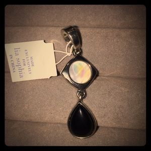 Lia Sophia Black & White Pendant