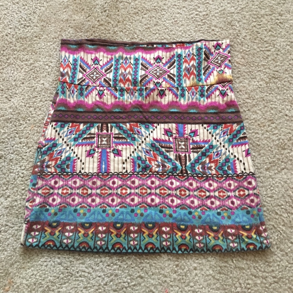 Moxie Boutique Tribal Bodycon Mini Skirt