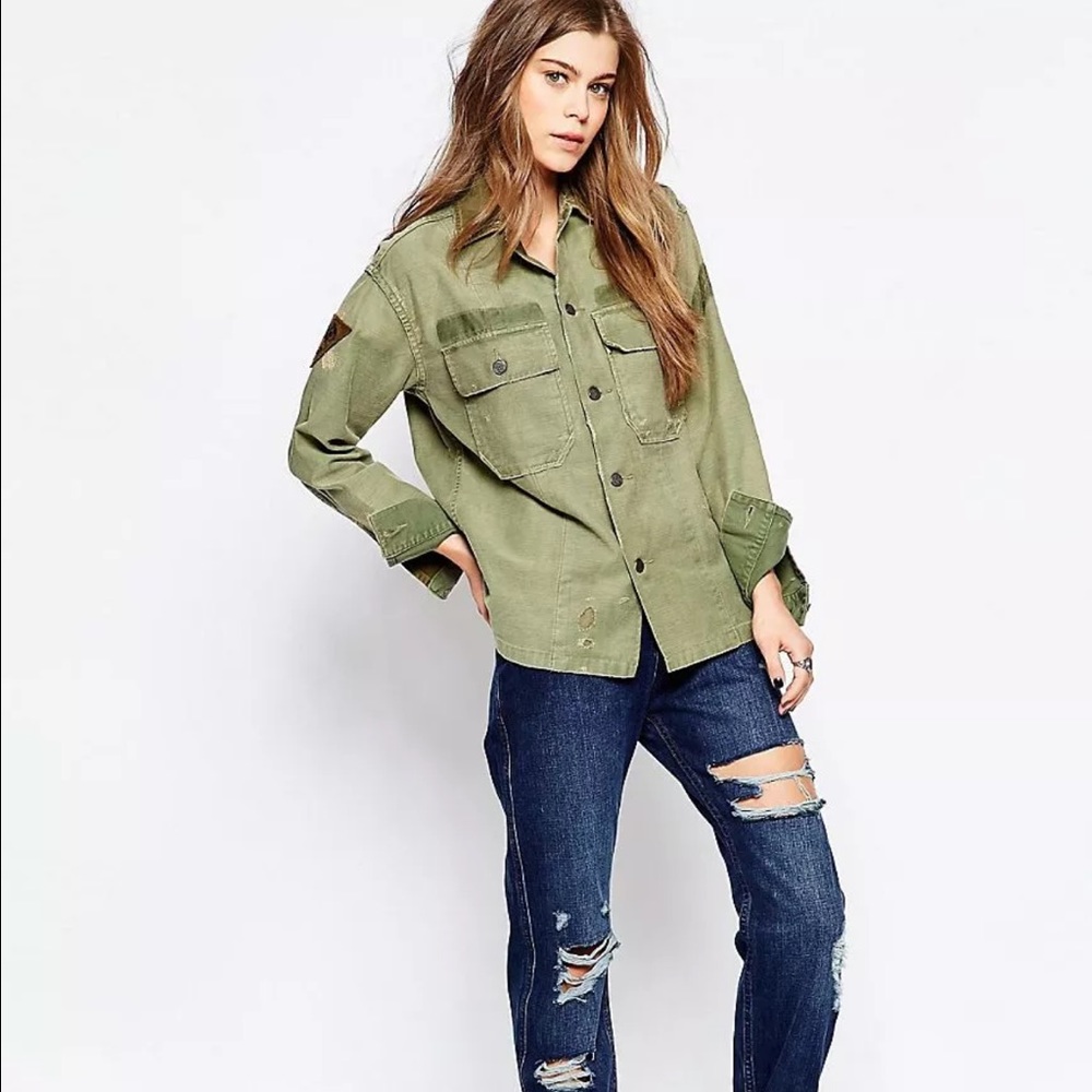 Ralph Lauren distressed army field jacket