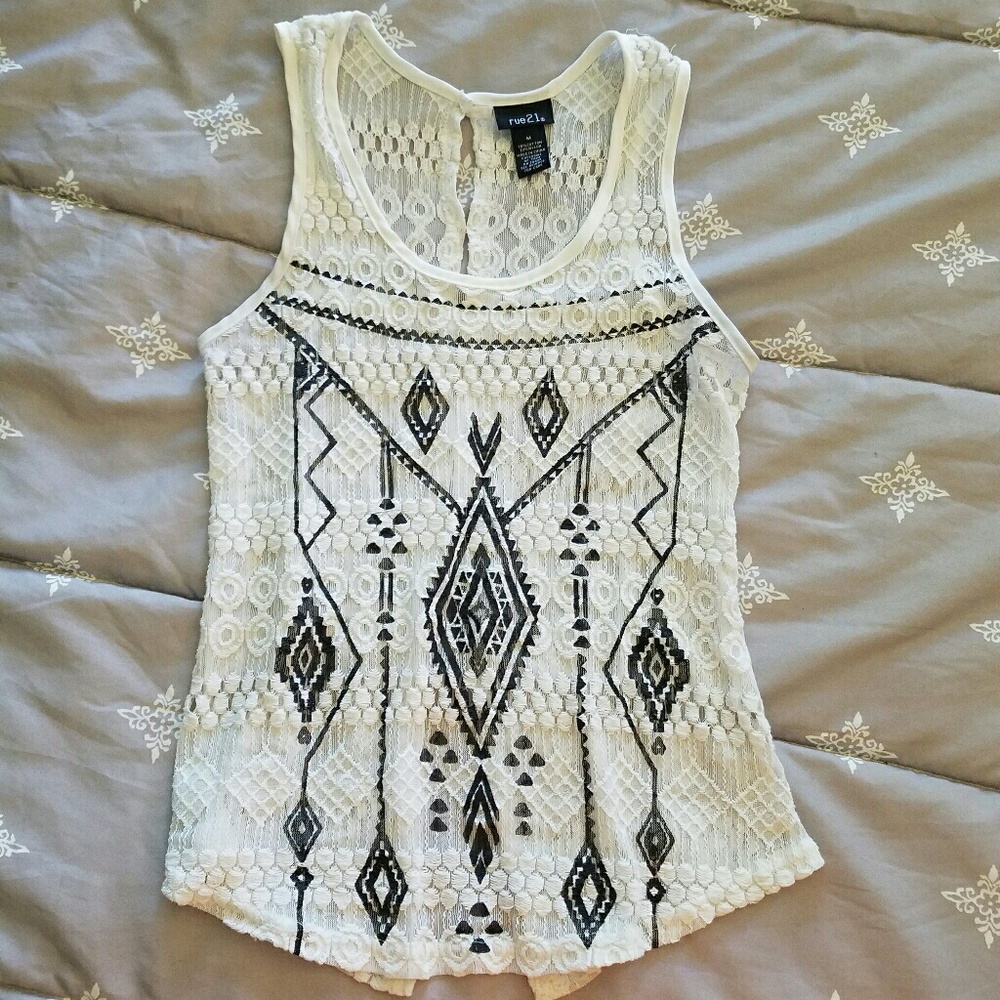 Tribal print tank