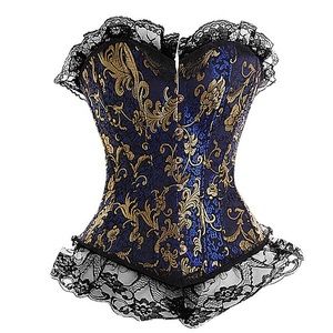 ❗️QUICK SALE Blue and Gold Brocade Fashion Corset