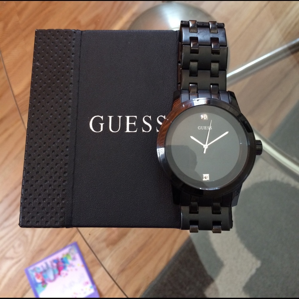 Men's Guess Black Watch