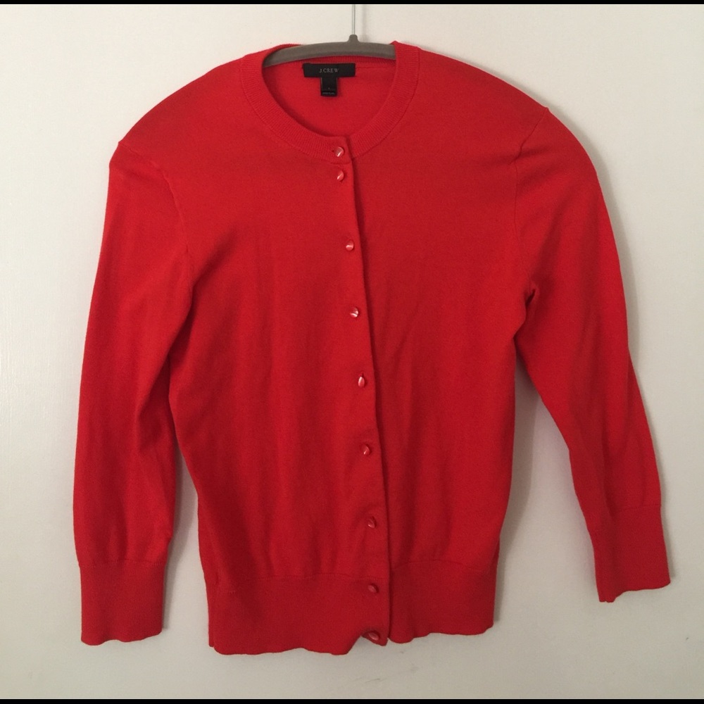 J.Crew Red Cardigan