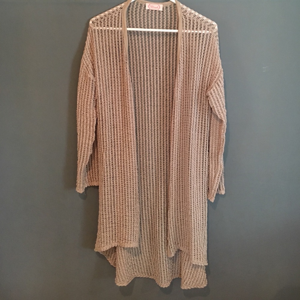 Blush Boutique long tan cardigan size medium