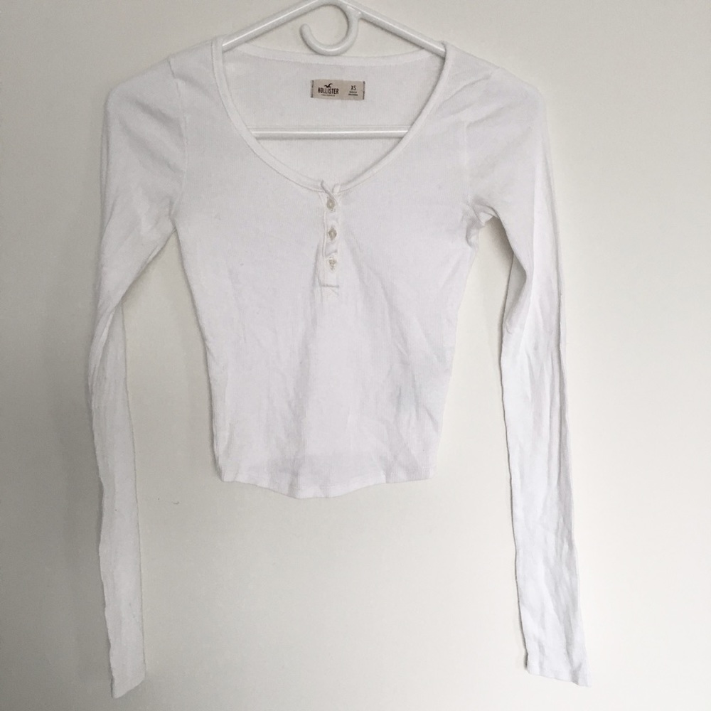 Hollister Ribbed Crop Thermal Top