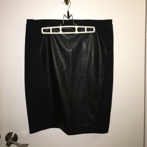 Sassy faux leather Loft skirt