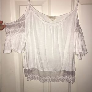 White boho crop top