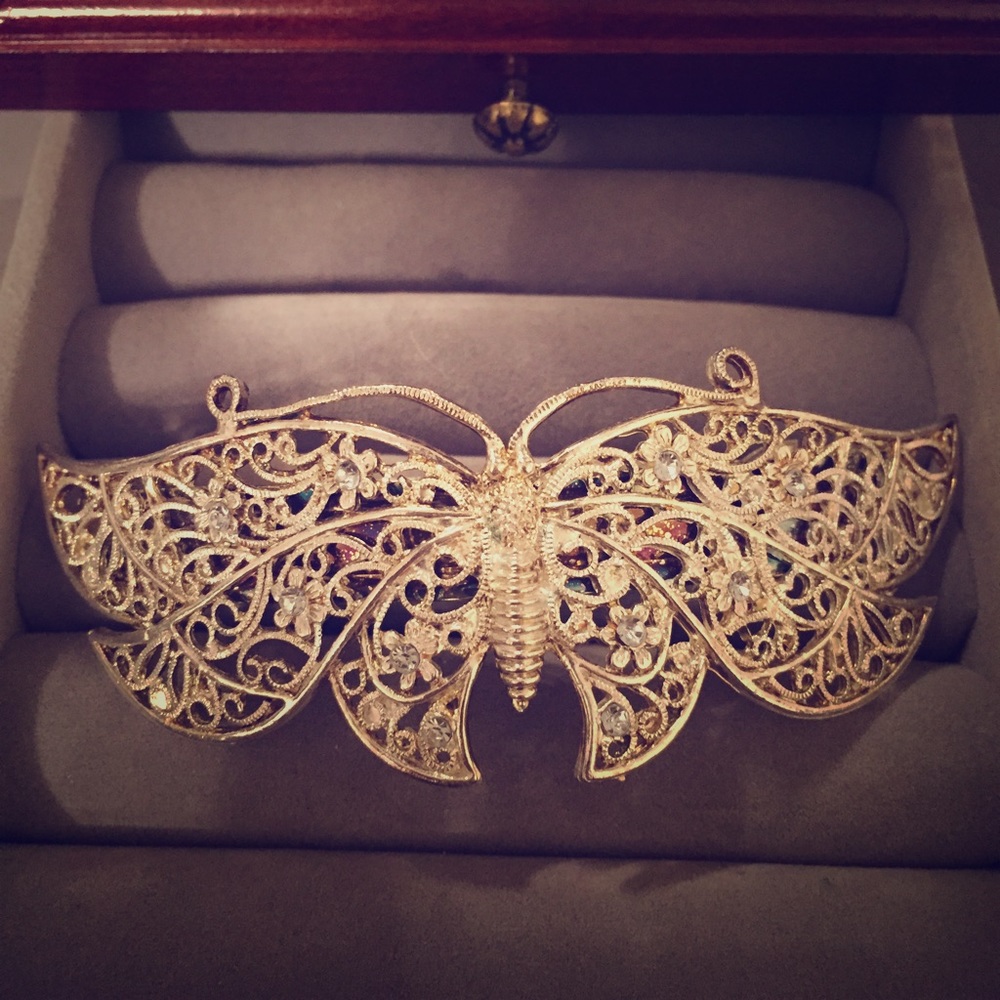 Silver Butterfly Hair Accessory
