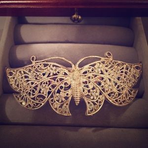 Silver Butterfly Hair Accessory