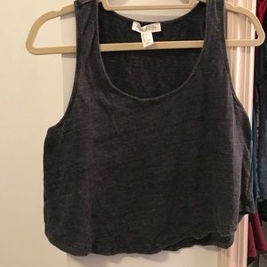 Gray crop top