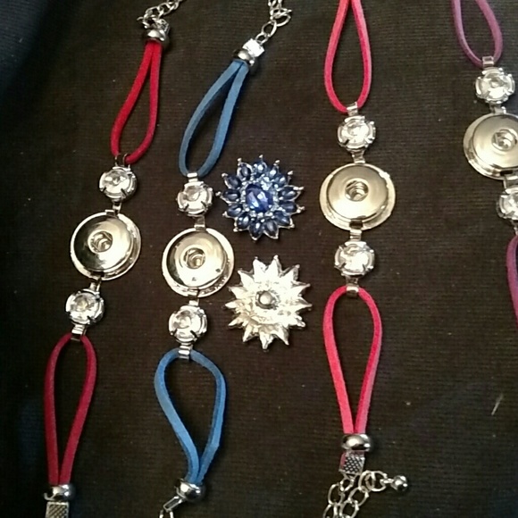 Interchangeable snap bracelet   use with snap char - Picture 2 of 2