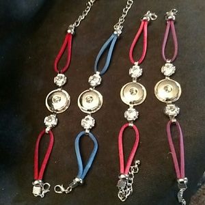 Interchangeable snap bracelet   use with snap char