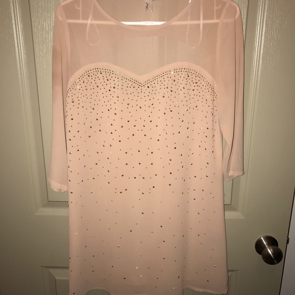 Beautiful Nude Sequin Dress!