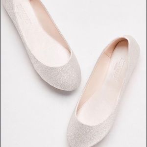Brand New Silver Sparkle Flats