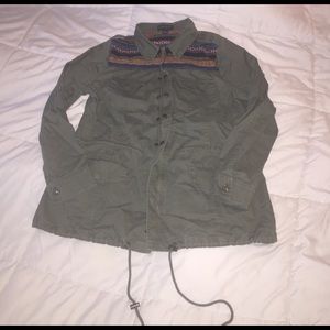 PLUS SIZE F21 Aztec Patterned Cargo Jacket