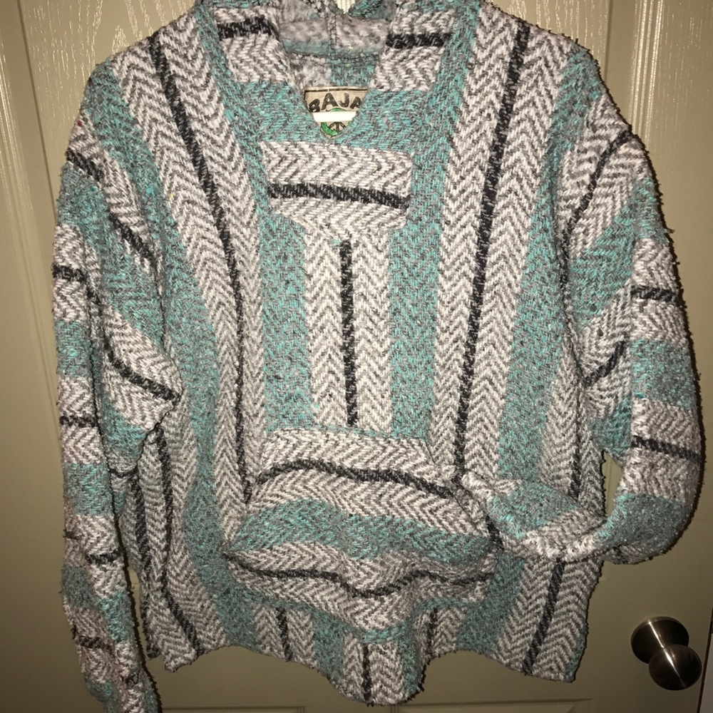 Cozy 'burlap' Baja hoodie!