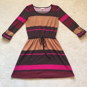 Brown and pink striped dress!