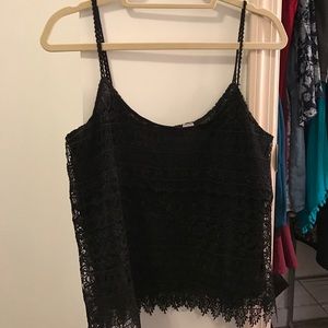 Black lace tank