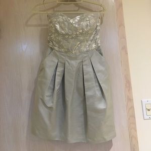 Cynthia Steffe Gorgeous silver corset top dress