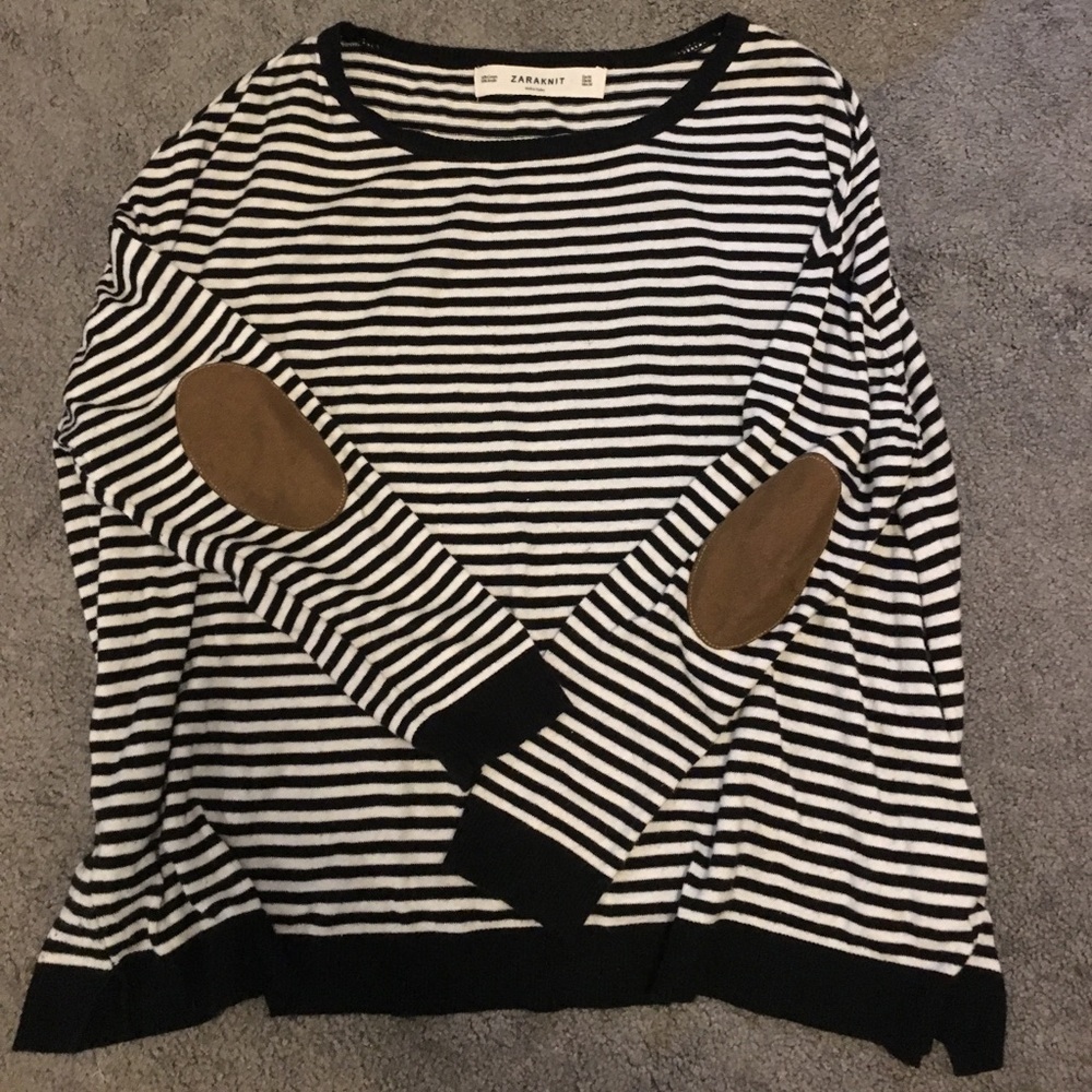 Zara sweater with elbow patches