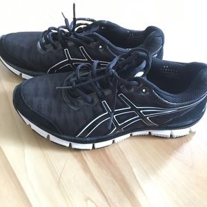 Black and white asics