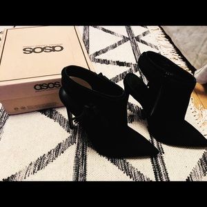 ASOS EUGENIE Black Pointed Ankle Boots.