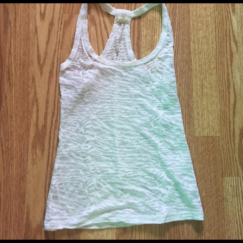 White Zebra Print Tank Top