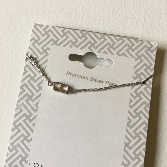 NEW Initial "B" Silver Plate Necklace - Picture 2 of 4