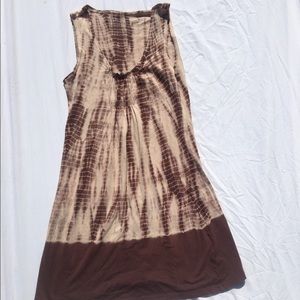 Calvin Klein Brown Tie Die Dress