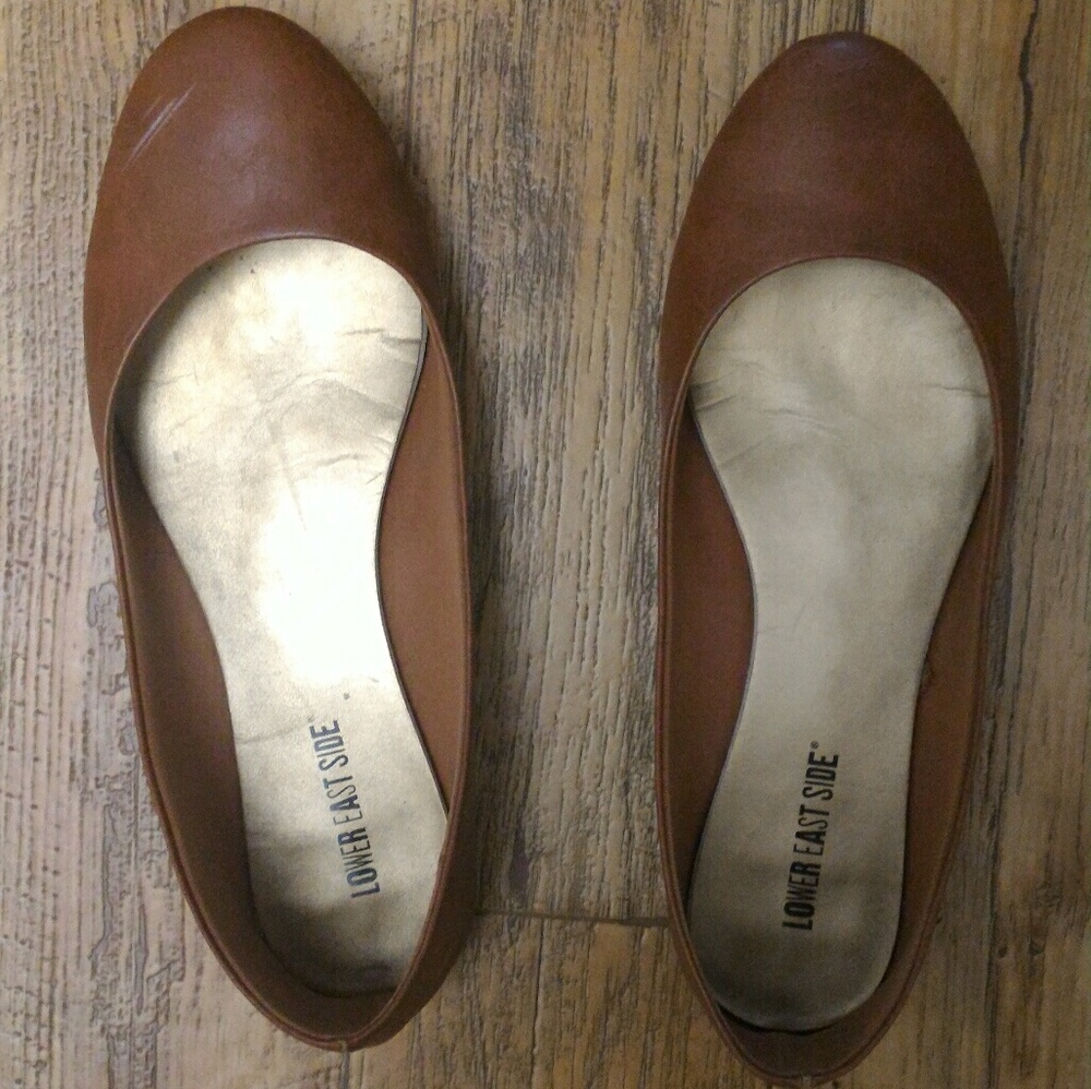 Brown Leather Flats.