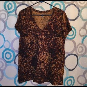 Merona top short sleeve brown design nice Large Merona top short sleeve brown design nice Large