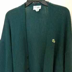 Mens Lacoste Cardigan button down sweater