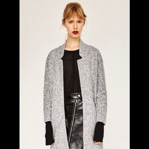 Zara: Grey Marl Midi Coat