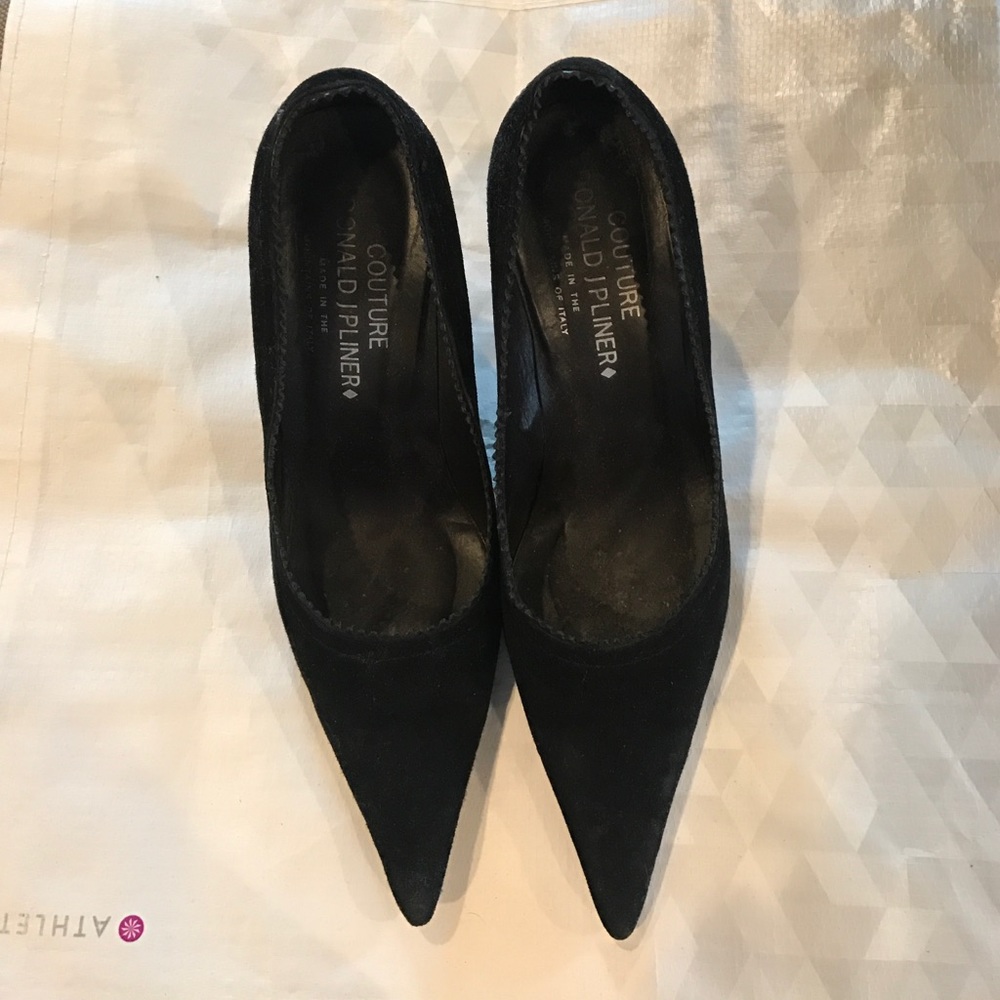 Donald J. Pliner black, suede heels