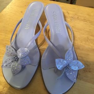 Sam & Libby lavender kitten heel sandal, size 8M