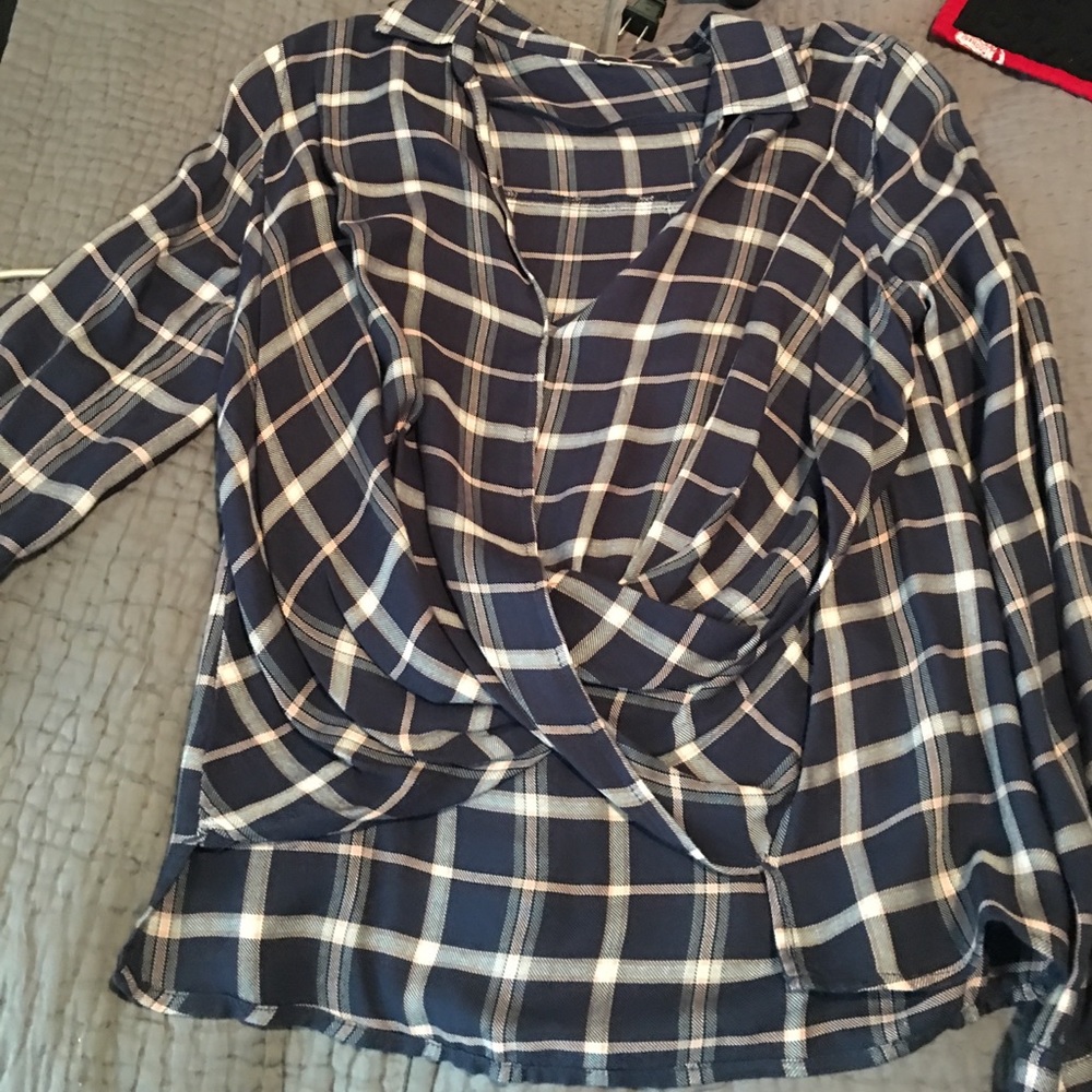 blue and pink flannel