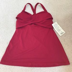 NWT Lululemon Wrap It Up tank in Cranberry